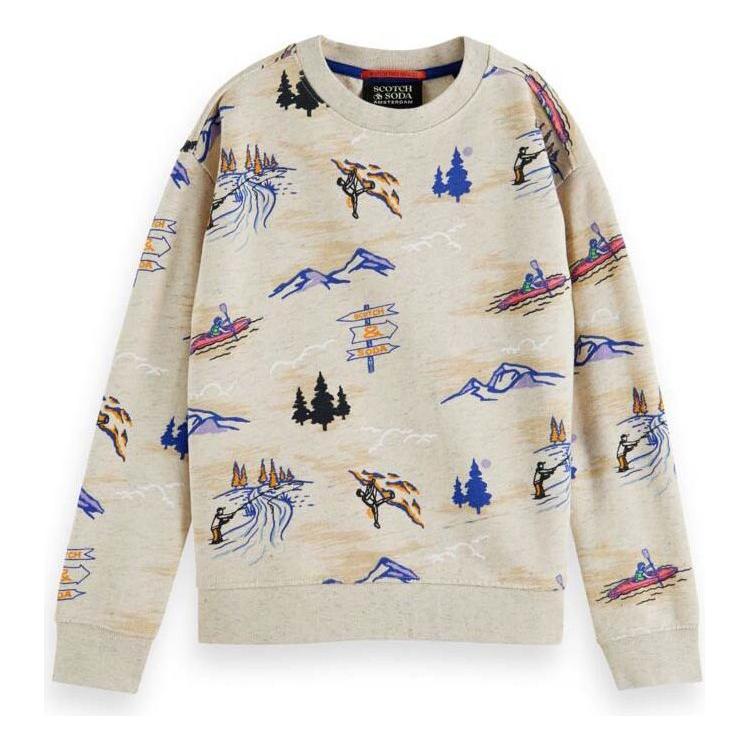 All-Over Printed Crewneck Sweatshirt