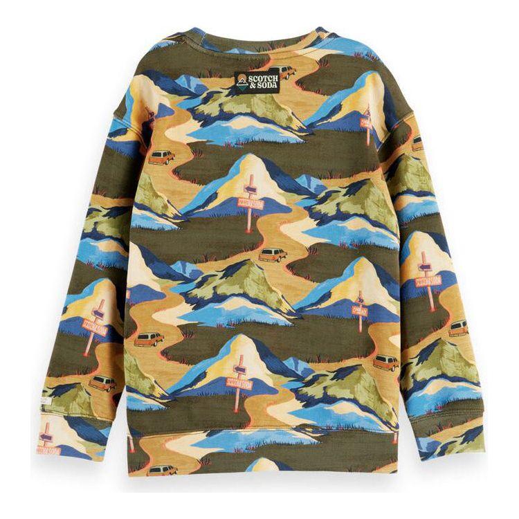 All-Over Printed Crewneck Sweatshirt