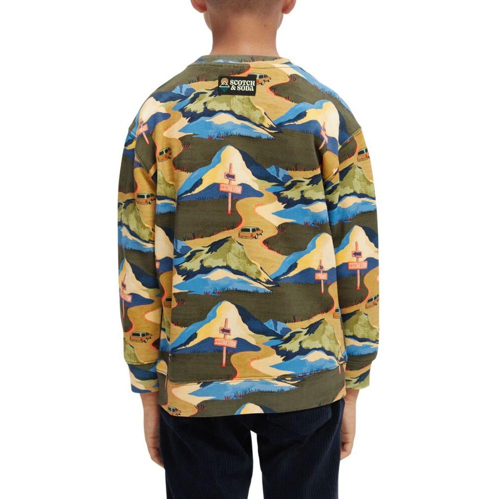 All-Over Printed Crewneck Sweatshirt