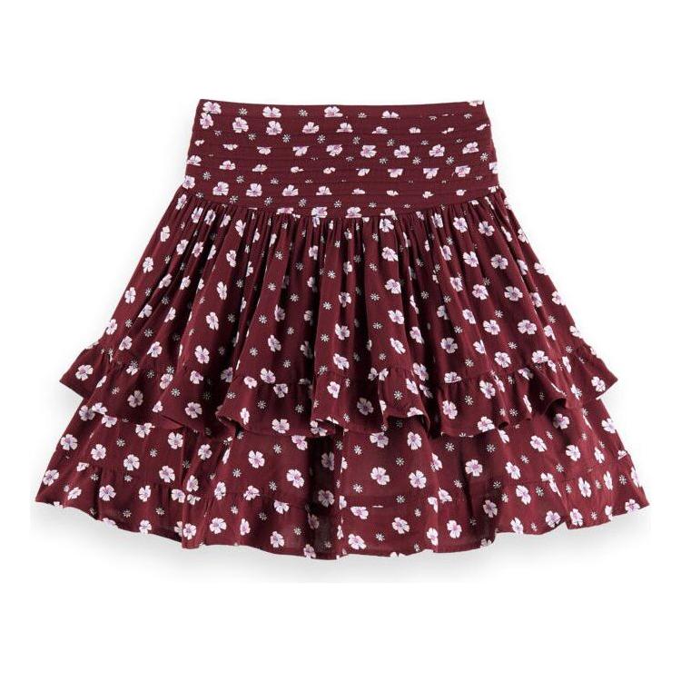 Printed Layered Mini Skirt