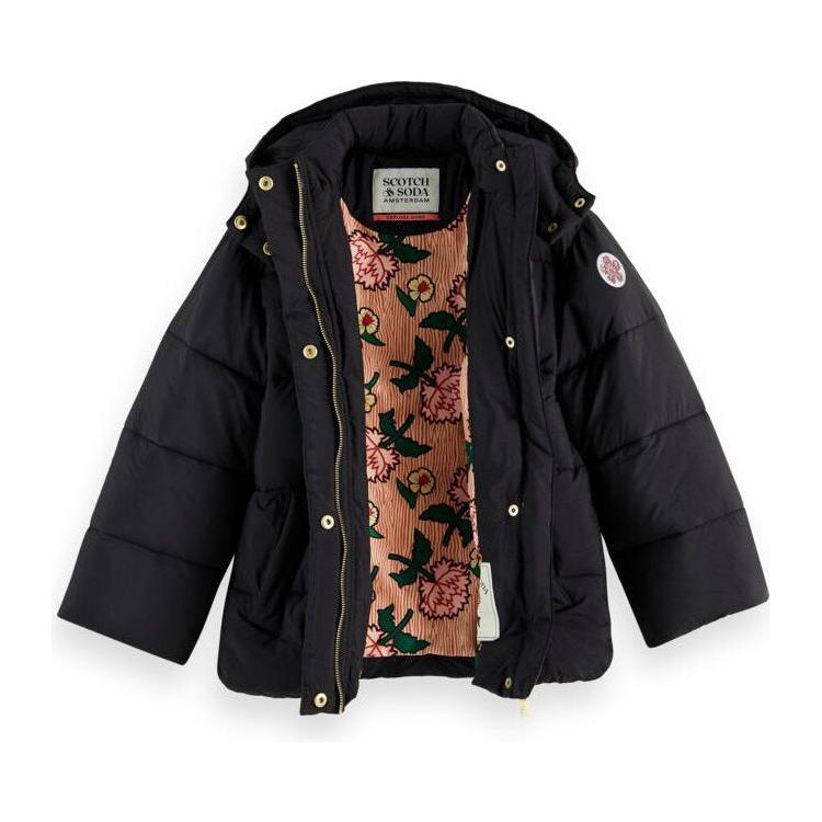 Lightweight Oversized Puffer Jacket - Black