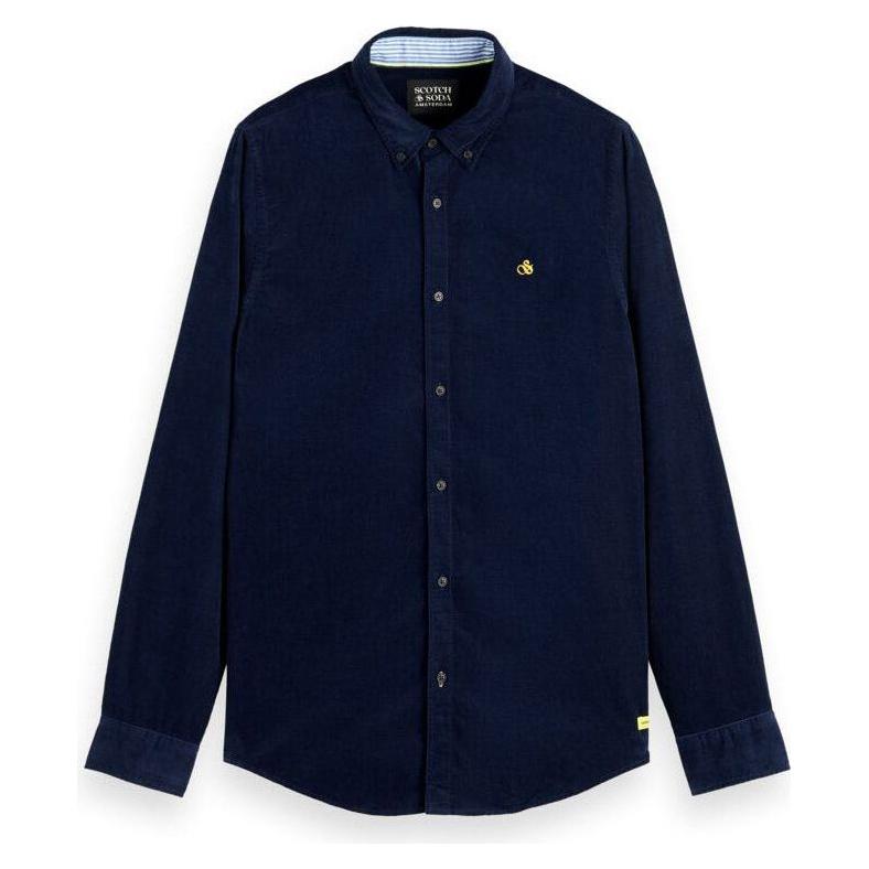 Slim-Fit Fine Corduroy Shirt - Night