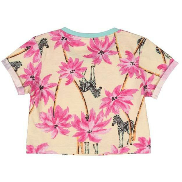 Cropped T-Shirt - Tropical Zebra