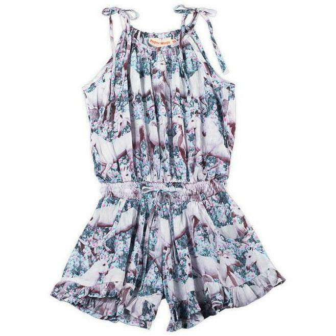 Frilled Romper with Ties - Dream Field