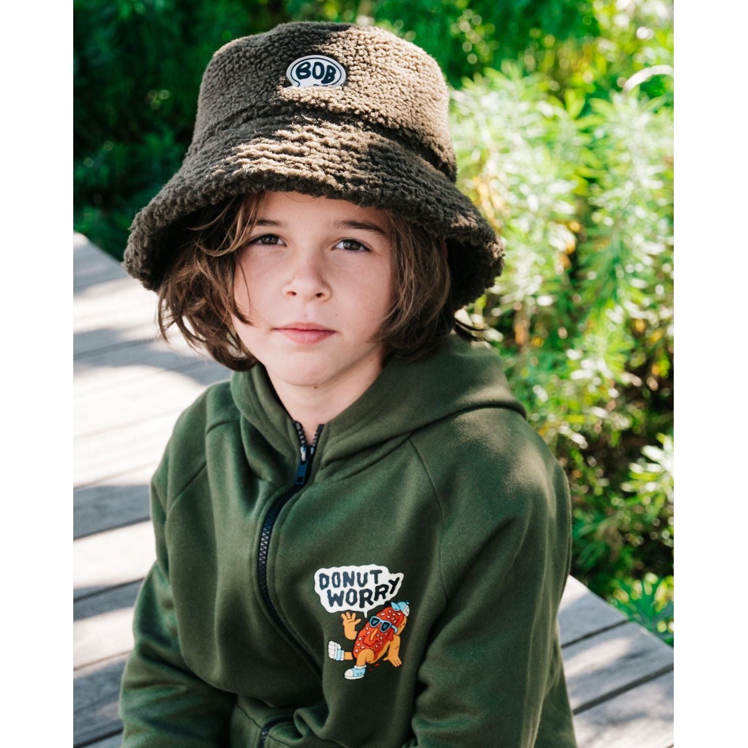 Donut Worry Fleece Zip Hood