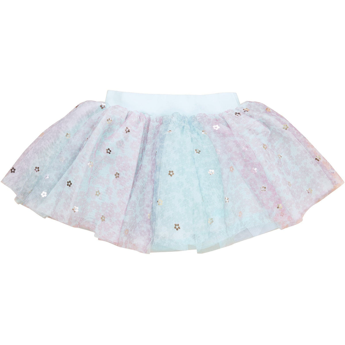Rainbow Flower Tulle Skirt