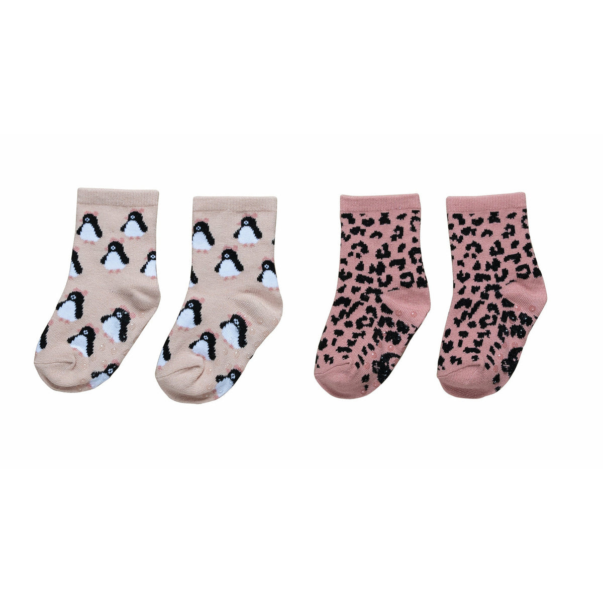 Leopard/Penguin 2Pk Socks