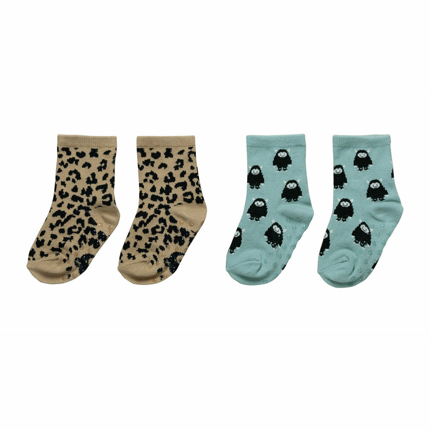 Leopard/Monster 2Pk Socks