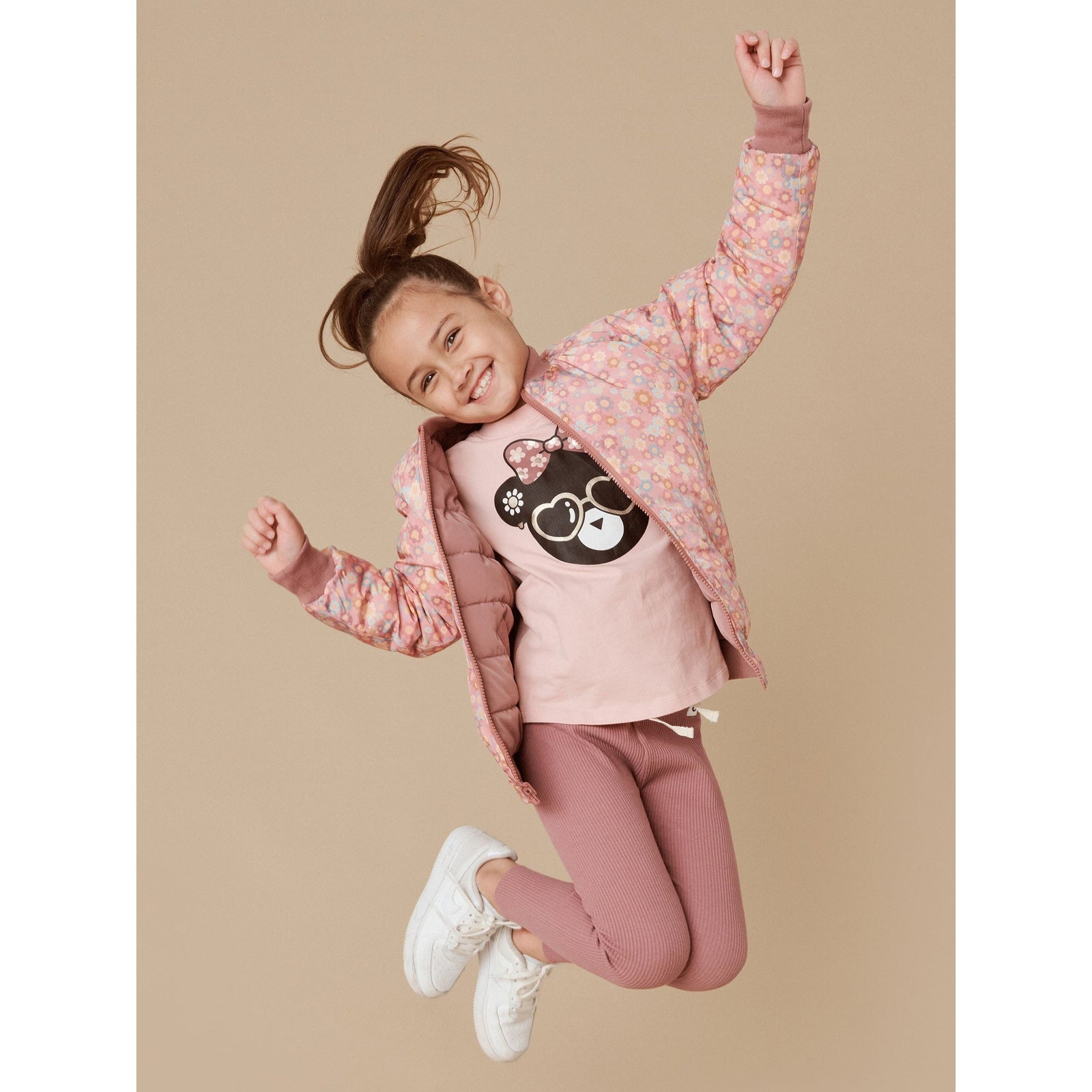 Rainbow Flower Bear Reversible Bomber