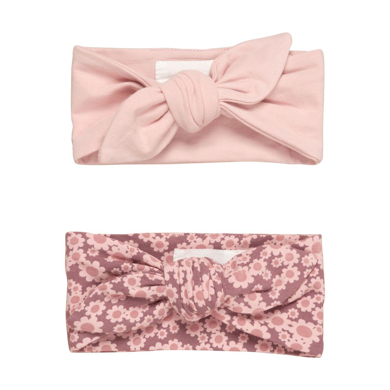 Flower Bear 2Pk Headband-Dusty Plum + Rosebud
