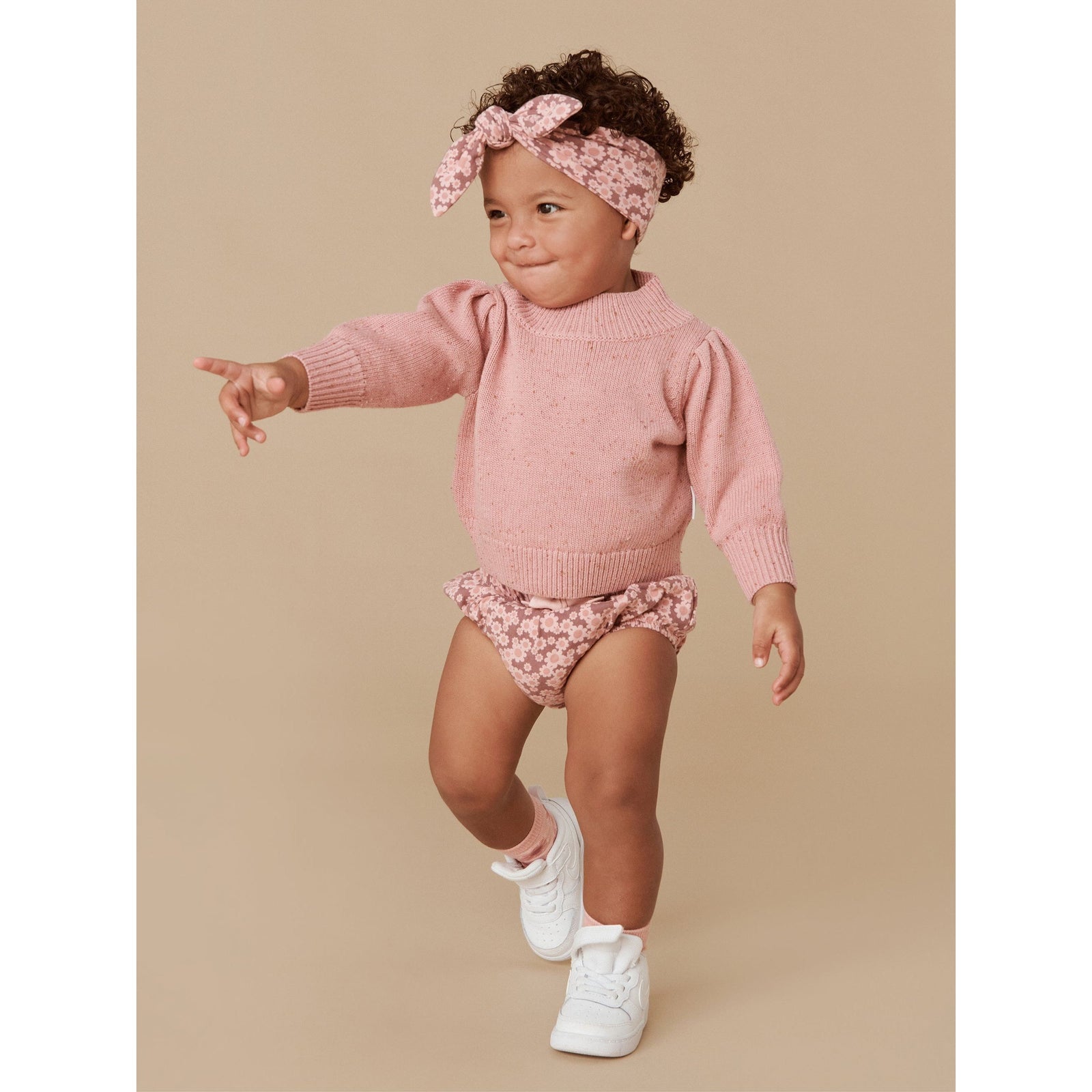 Flower Bear 2Pk Headband-Dusty Plum + Rosebud