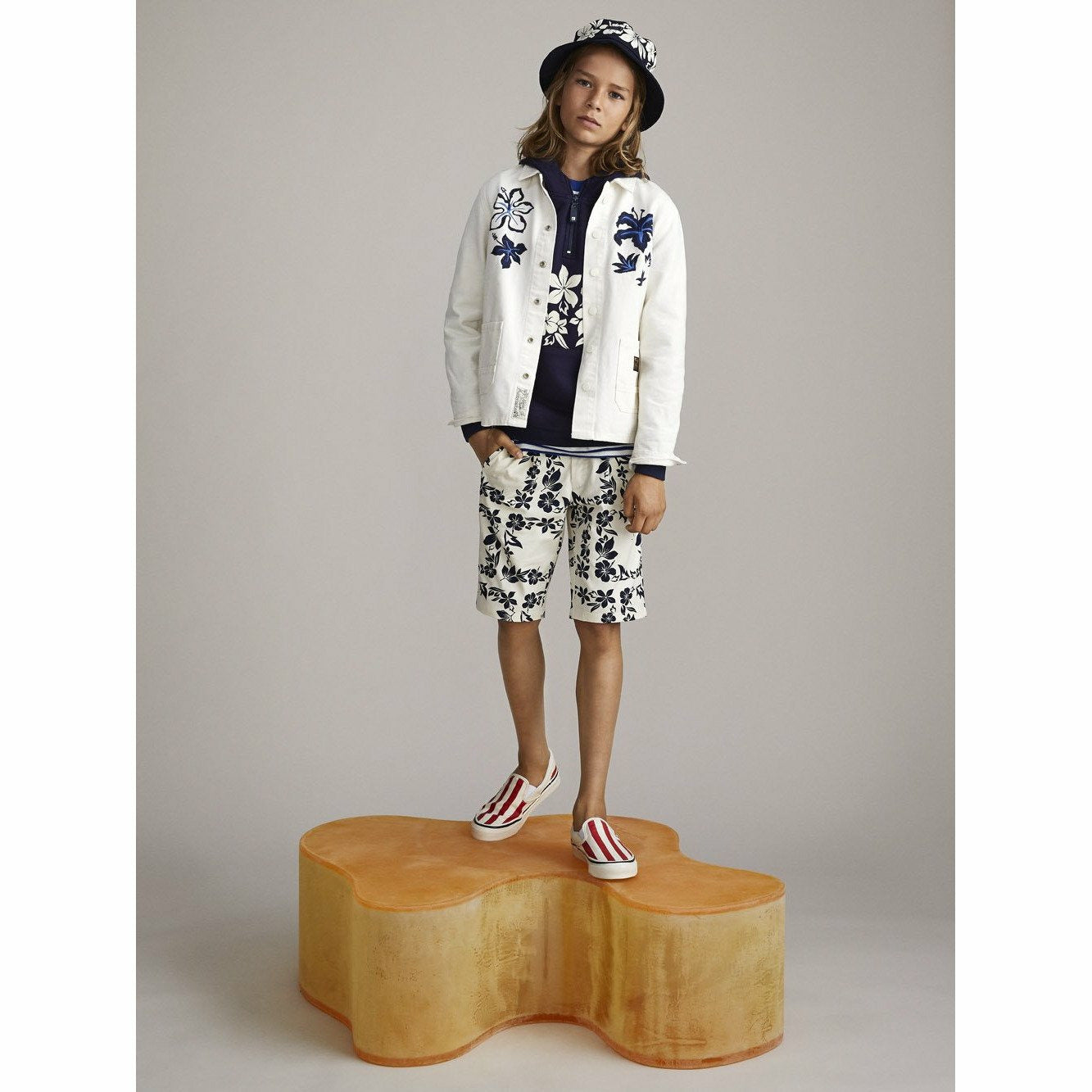 Hawaiian Floral Print Bermudas