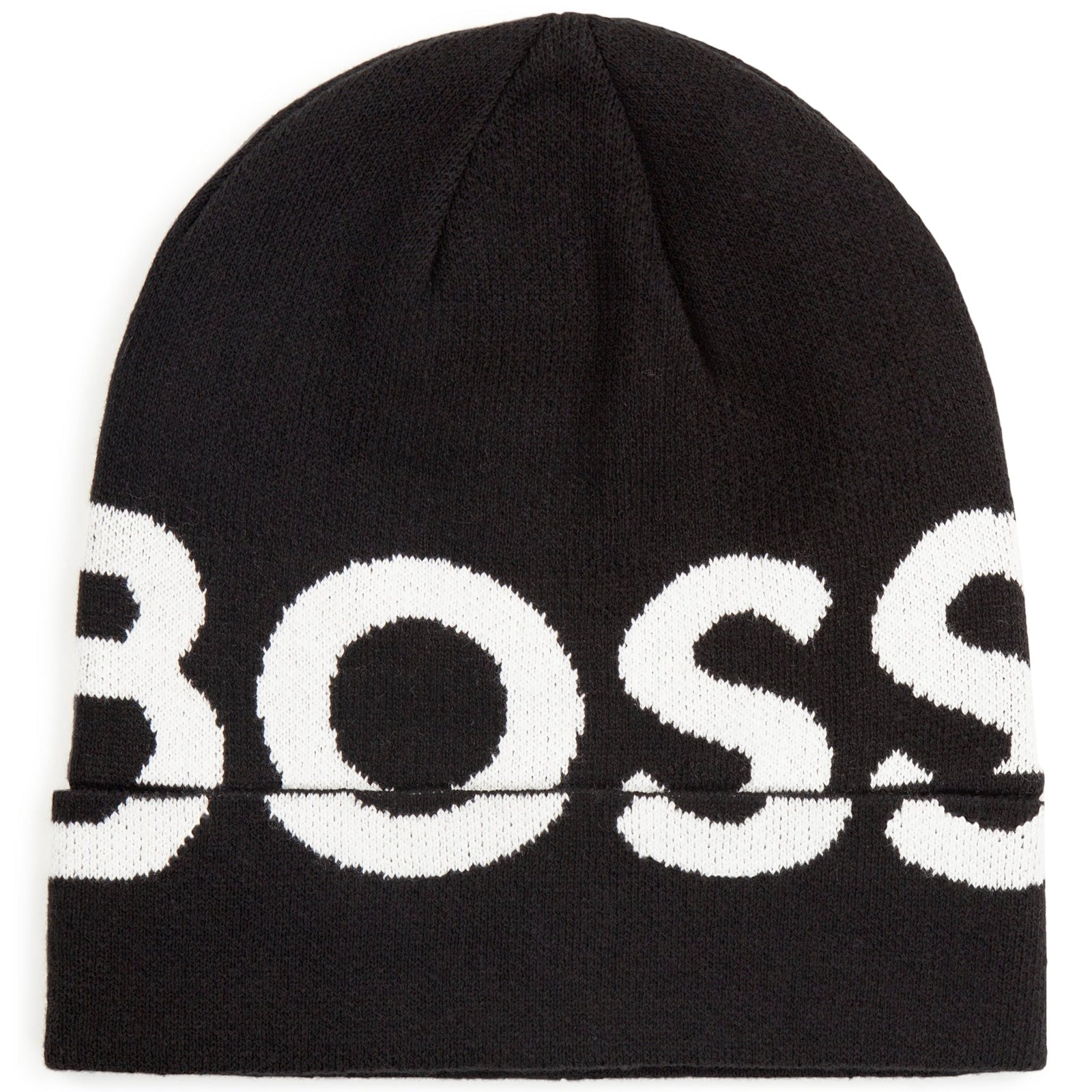 Knitted Cotton Hat - Black
