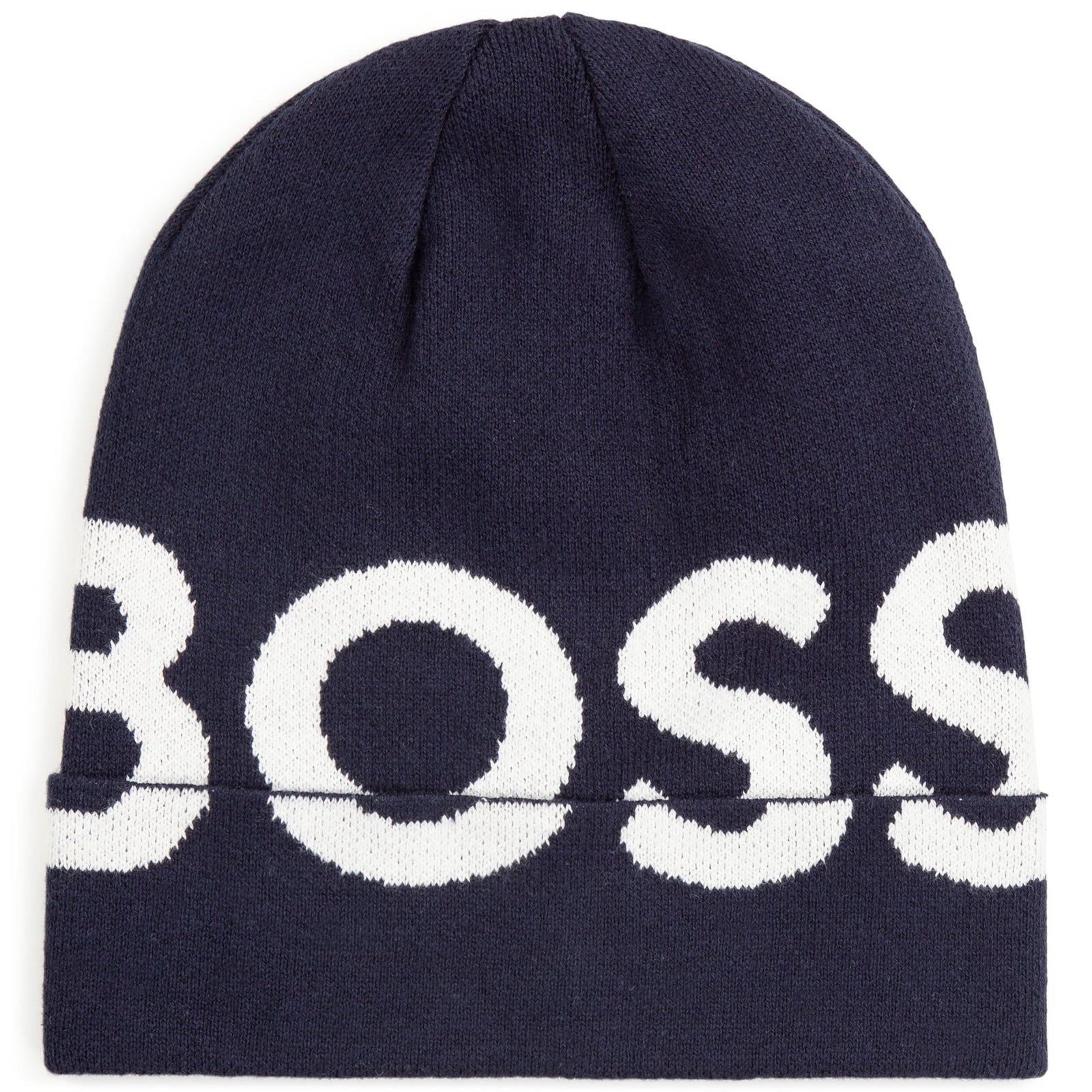 Knitted Cotton Hat - Navy