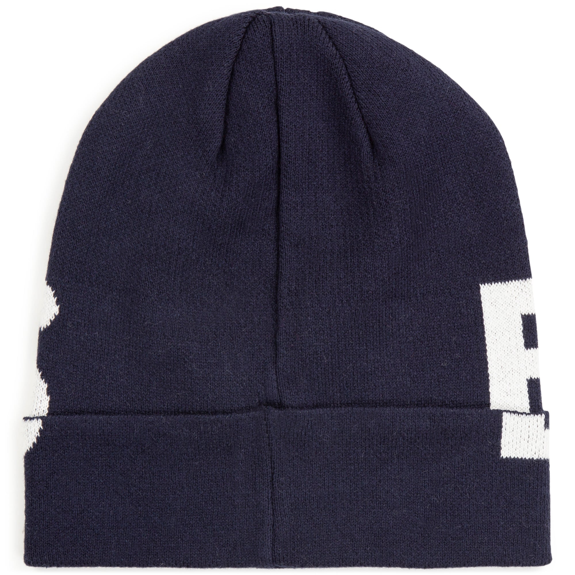 Knitted Cotton Hat - Navy