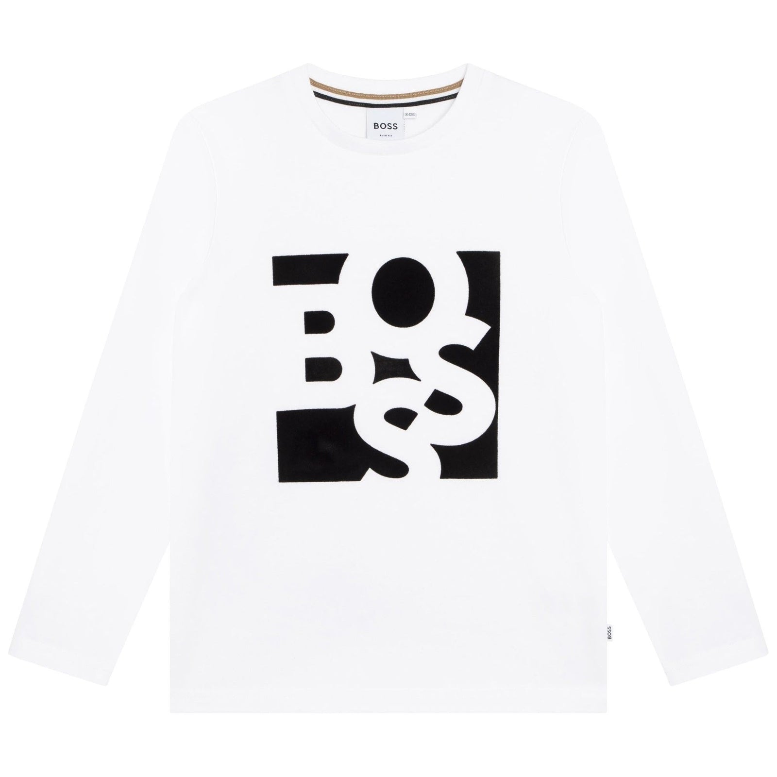 BOSS Fitted Cotton T-Shirt - White