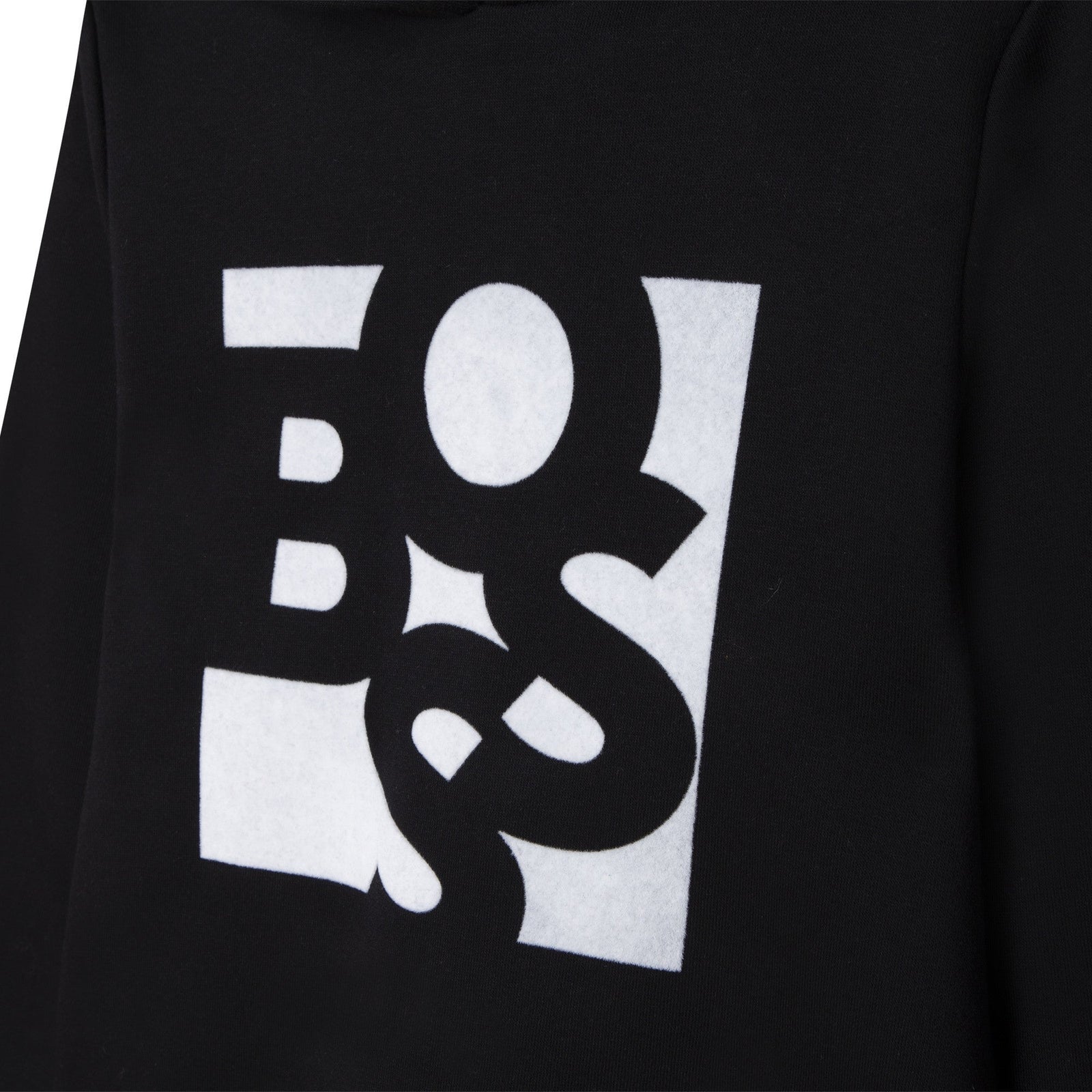 Hooded Printed Sweatshirt - Black
