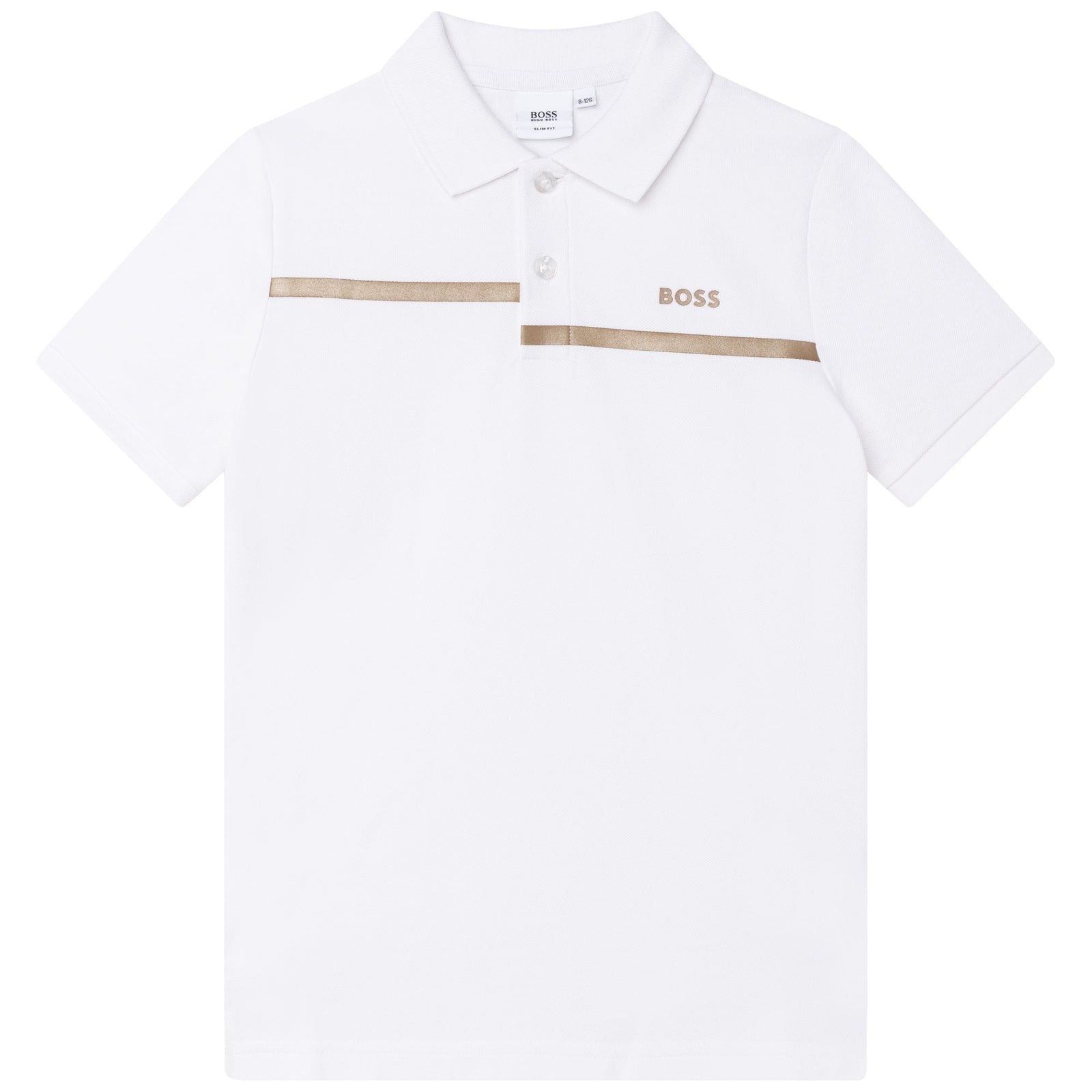 BOSS Cotton Pique Polo Shirt - White