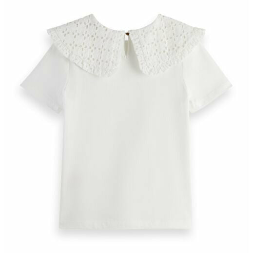 Woven Collar T-Shirt - Off White
