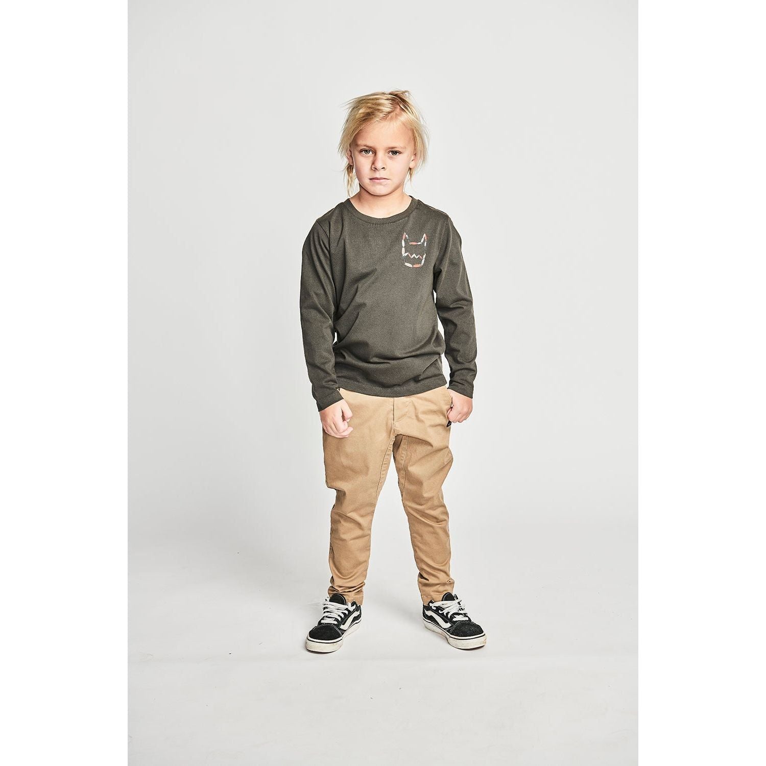Stickface Ls Tee - Soft Black