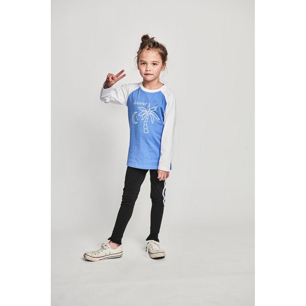 Rowie Ls Tee - Ultramarine/White