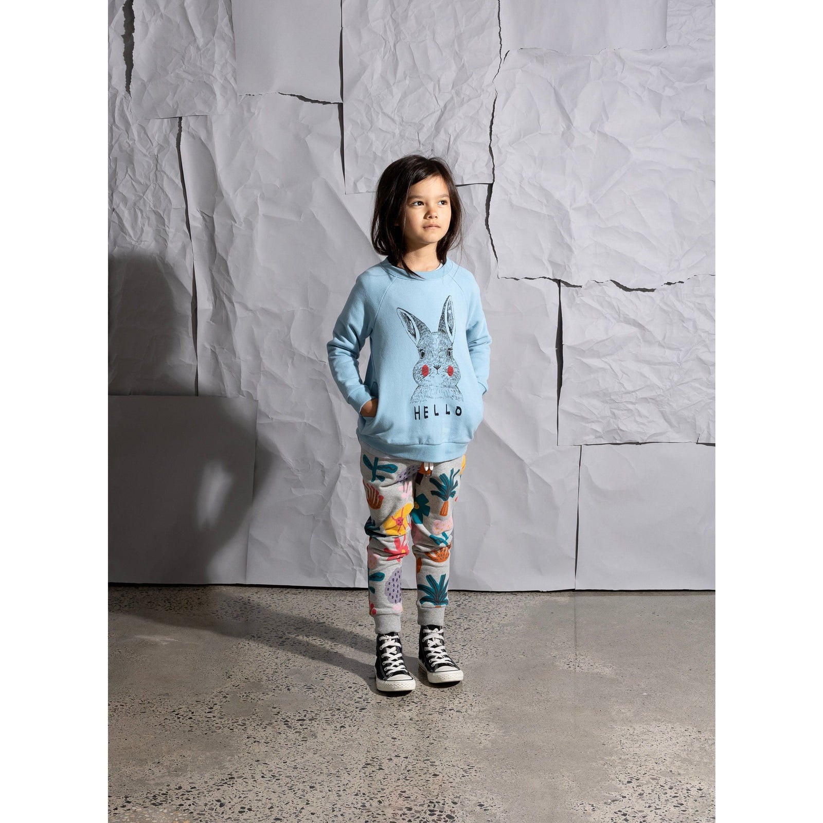 Hello Bye Bunny Bear Furry Crew - Aqua