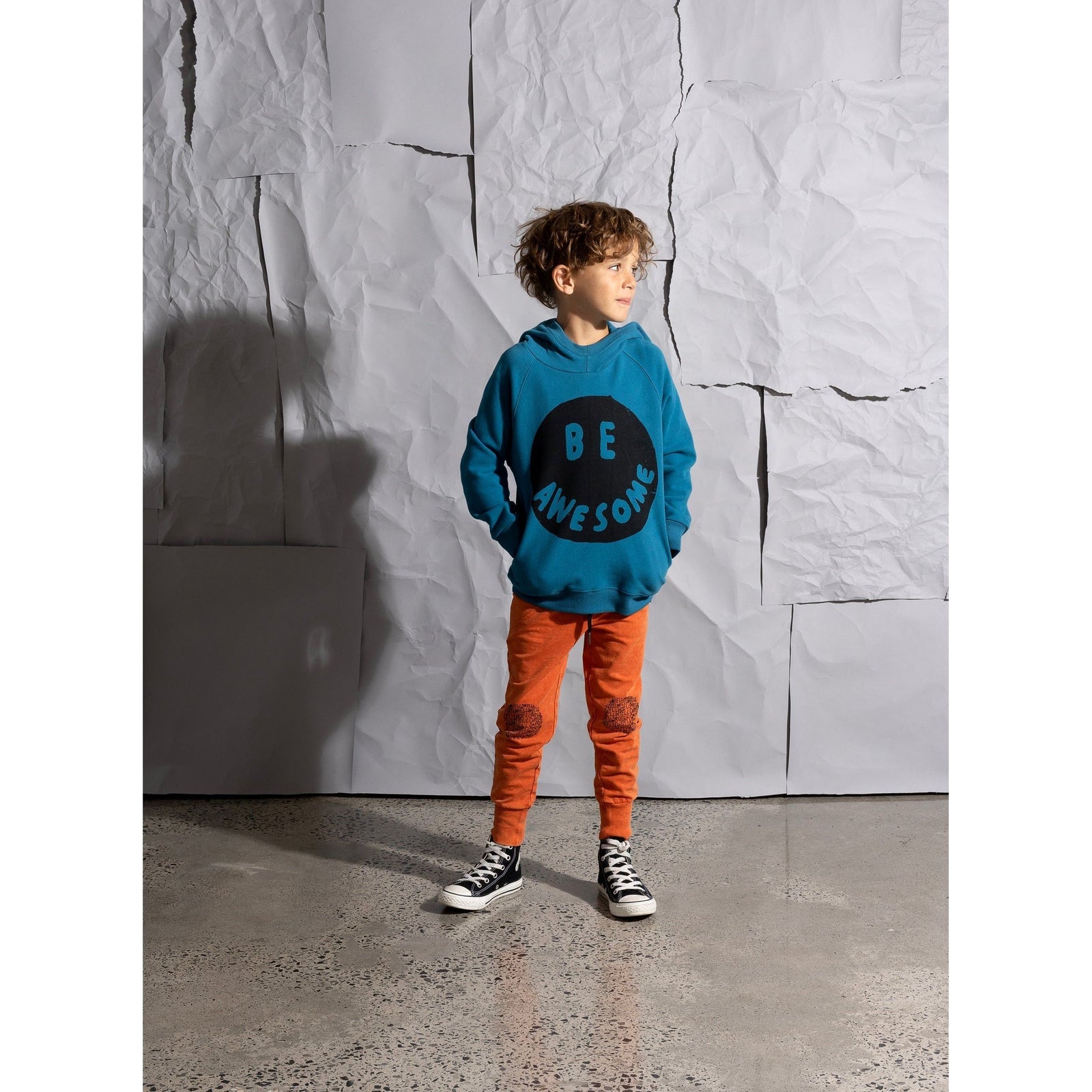 Be Awesome Furry Hood - Teal