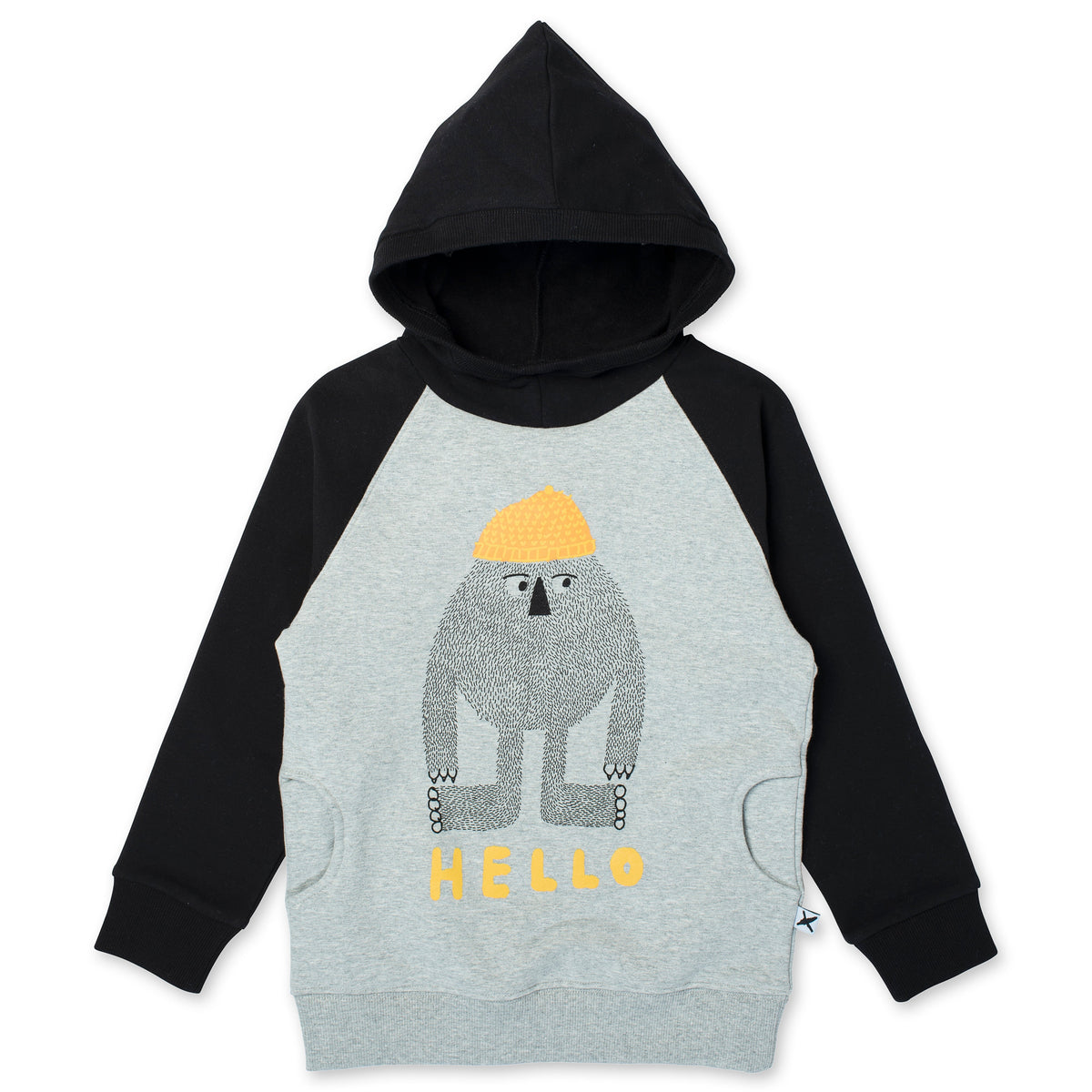 Hello Later Yeti Furry Hood - Grey Marle/Black