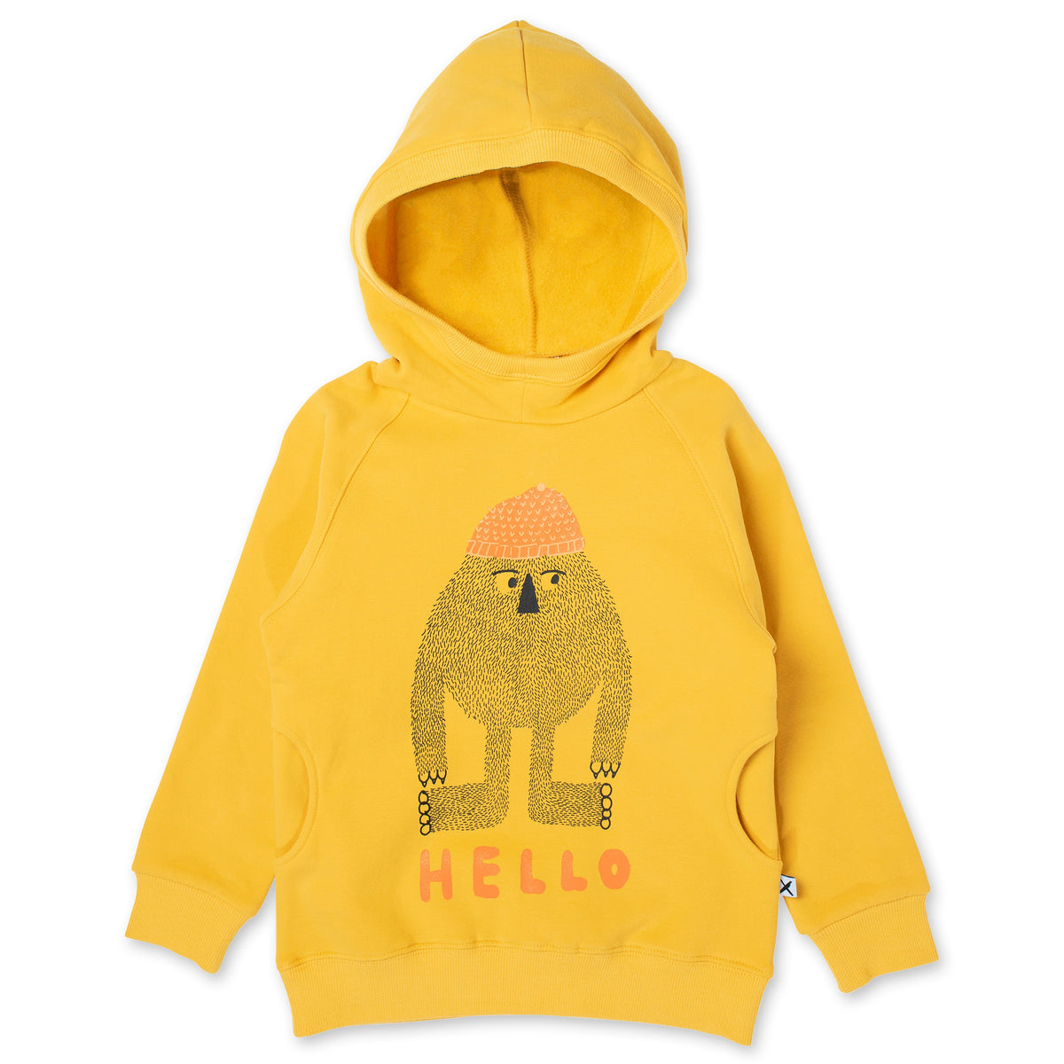 Hello Later Yeti Furry Hood - Mustard