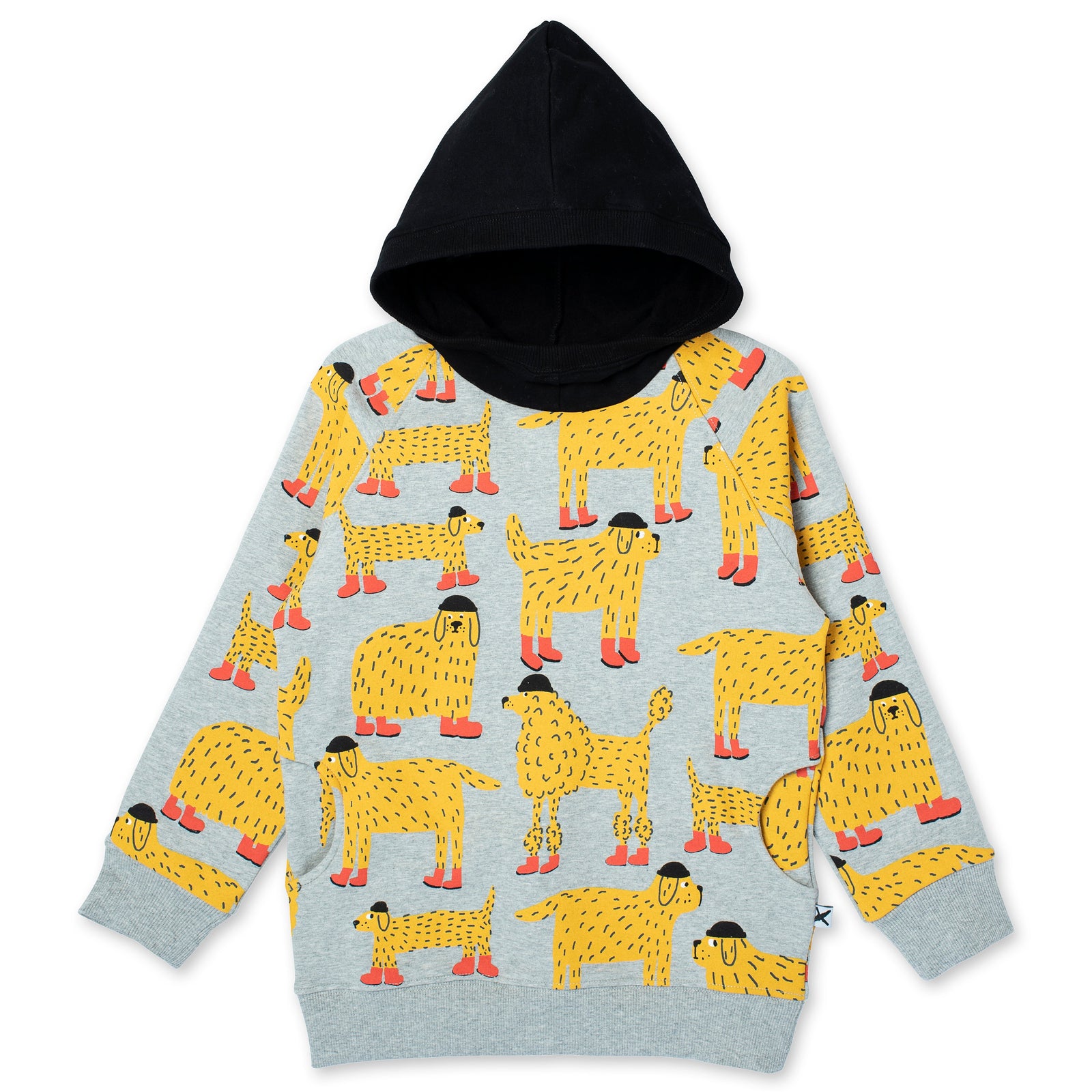 Warm Dogs Furry Hood - Grey Marle/Black