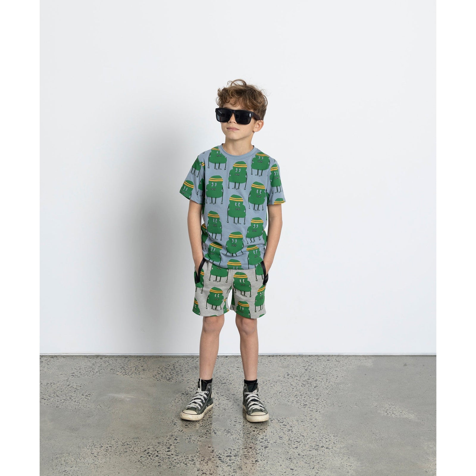 Sporty Blob Short - Grey Marle