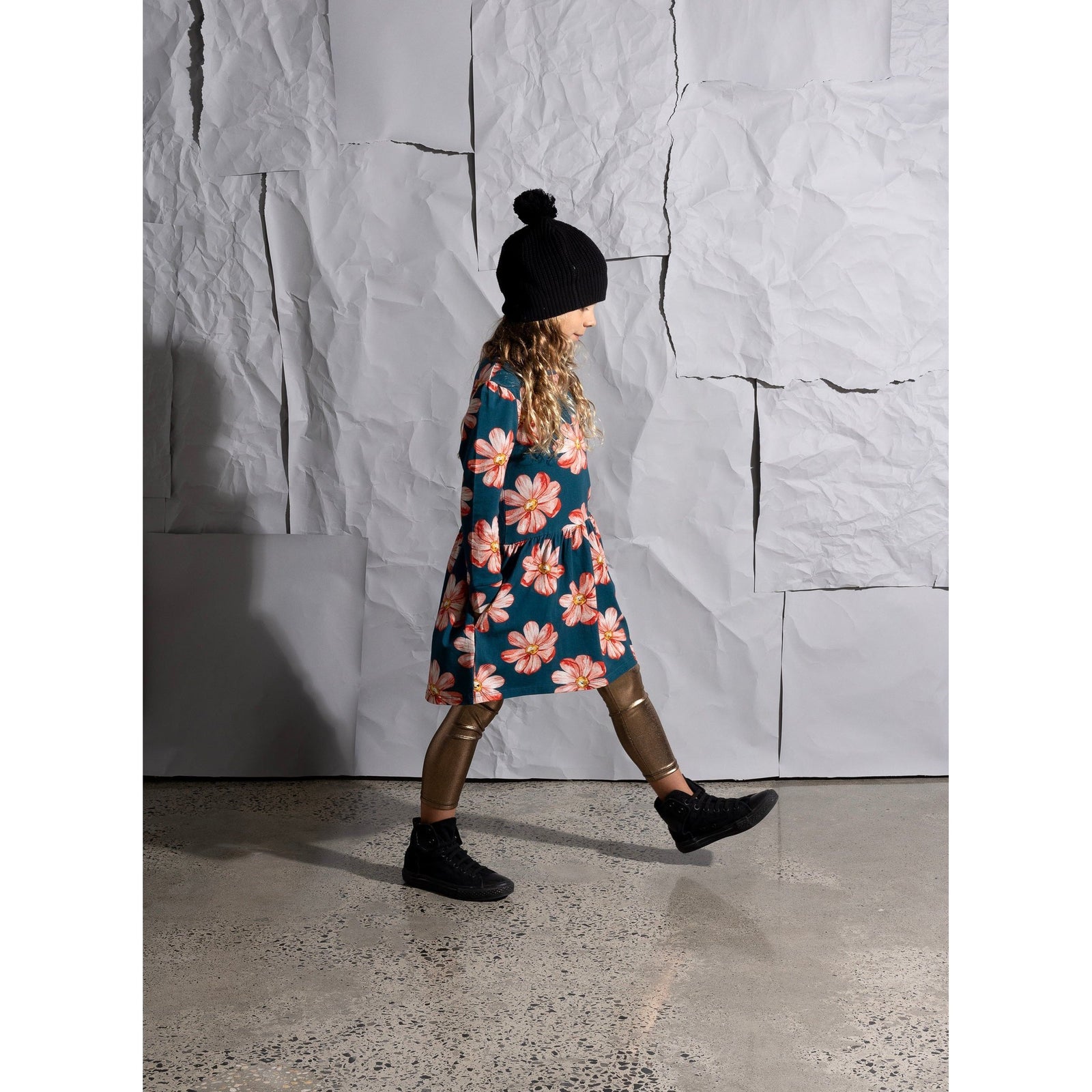Friendly Flower Dress - Teal