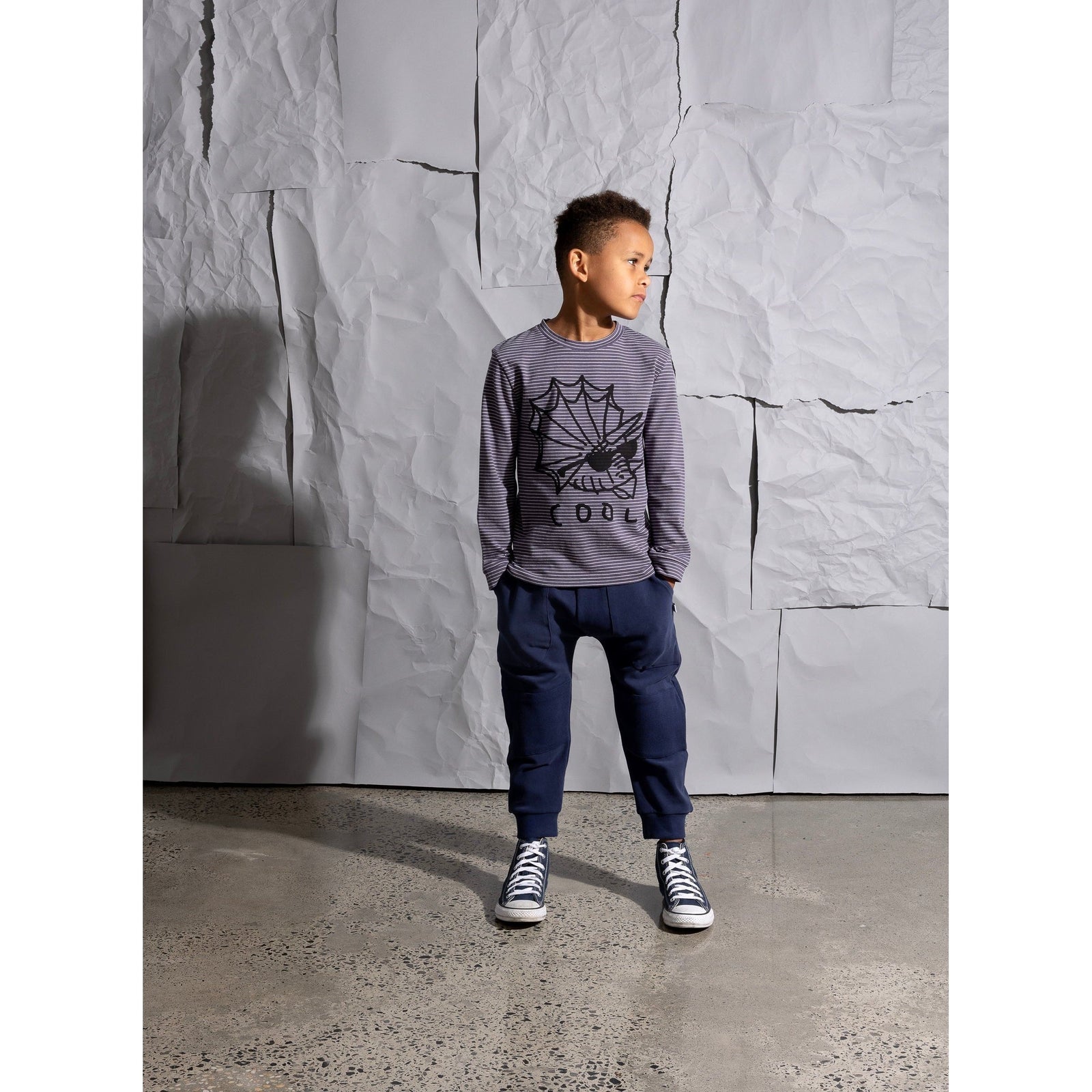 Cool Dino Tee - Storm Stripe