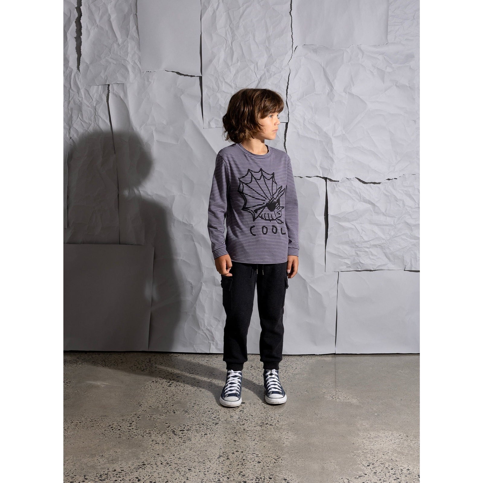 Cool Dino Tee - Storm Stripe