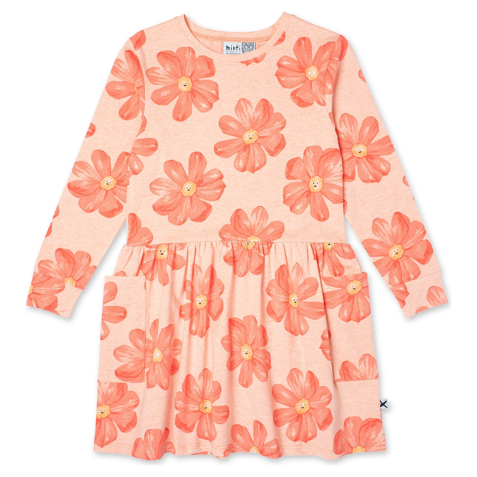 Friendly Flower Dress - Peach Marle