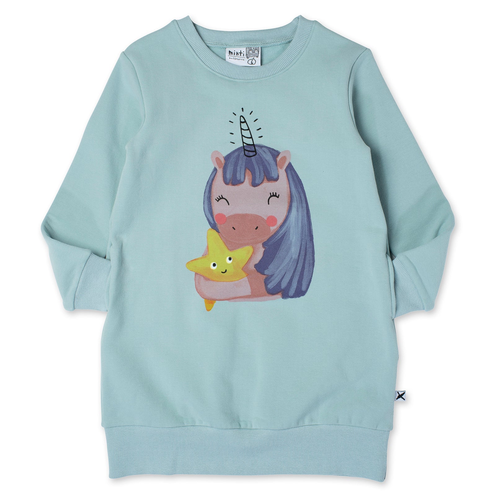 Magical Friends Furry Dress - Muted Green