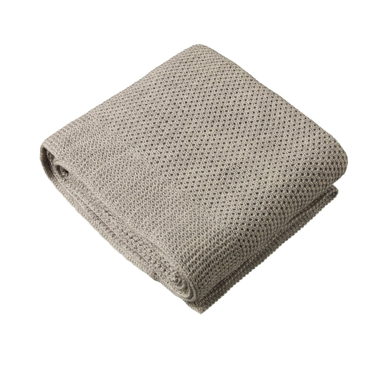 Merino Knit Blanket Bassinet Light Grey