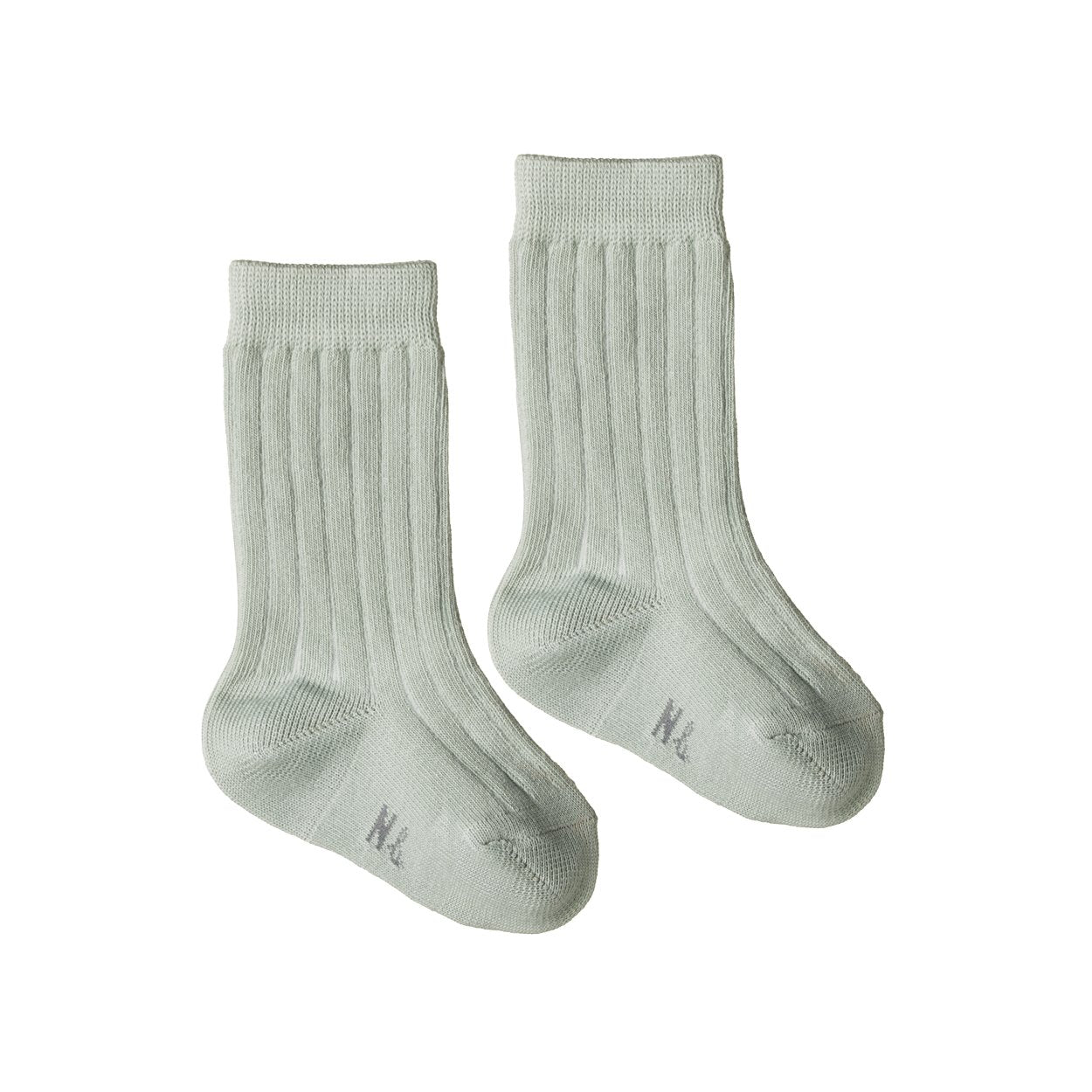 Organic Cotton Rib Socks - Sea