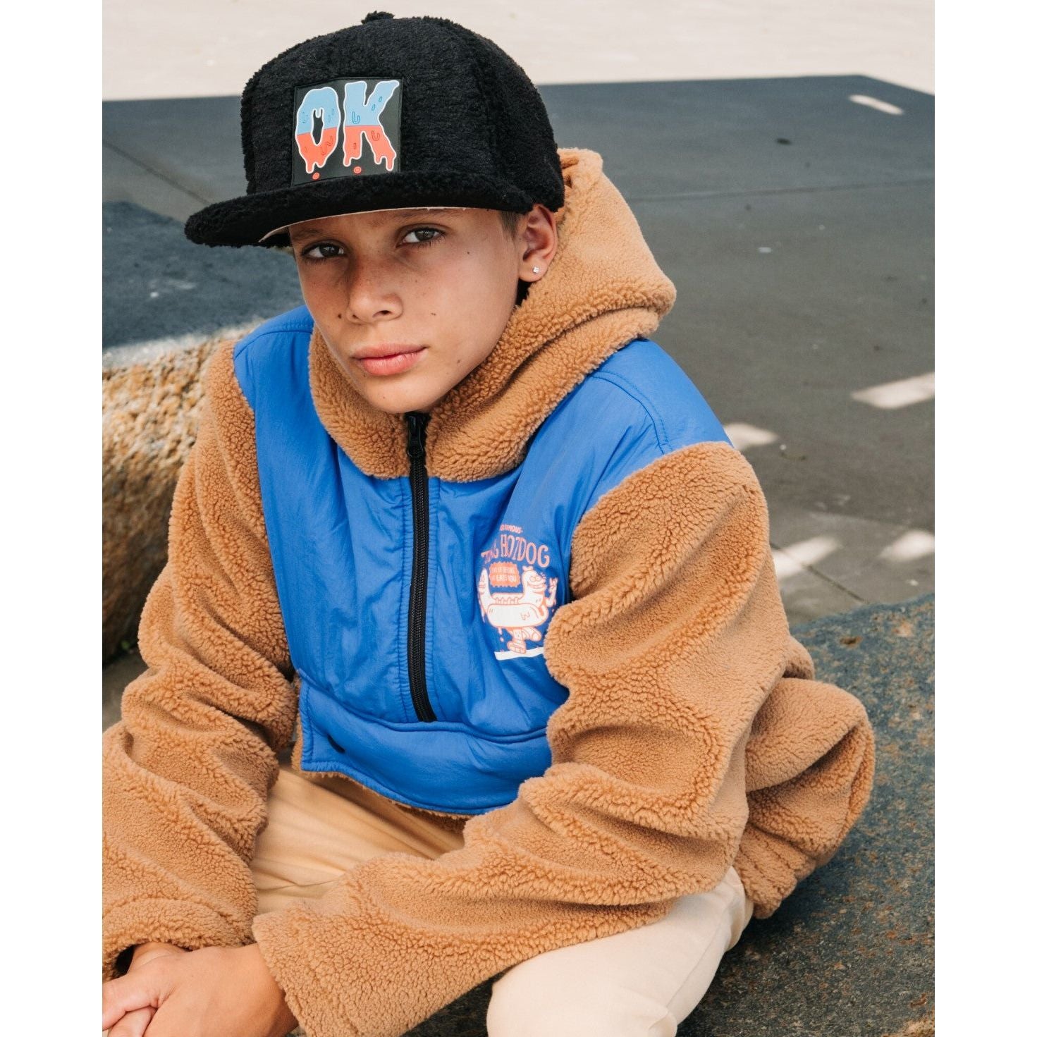 OK Gradient Fluffy Hip Hop Cap