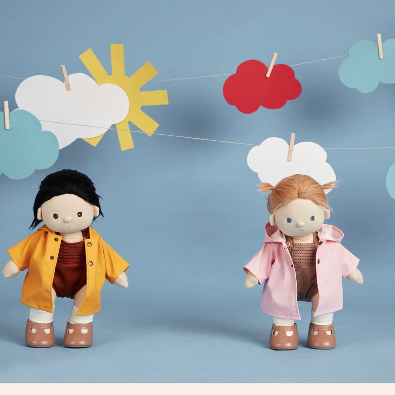Dinkum Doll Clothing Ahoy Raincoat - Yellow