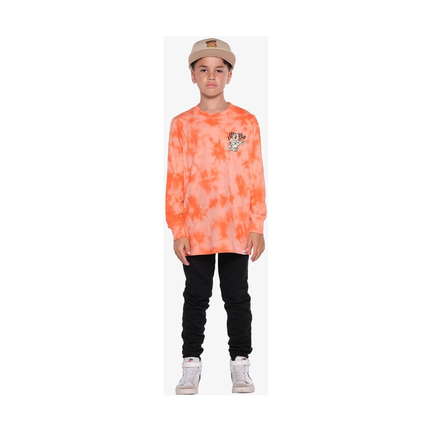 Orange Tie-Dye I Get Loud Longsleeve Tee