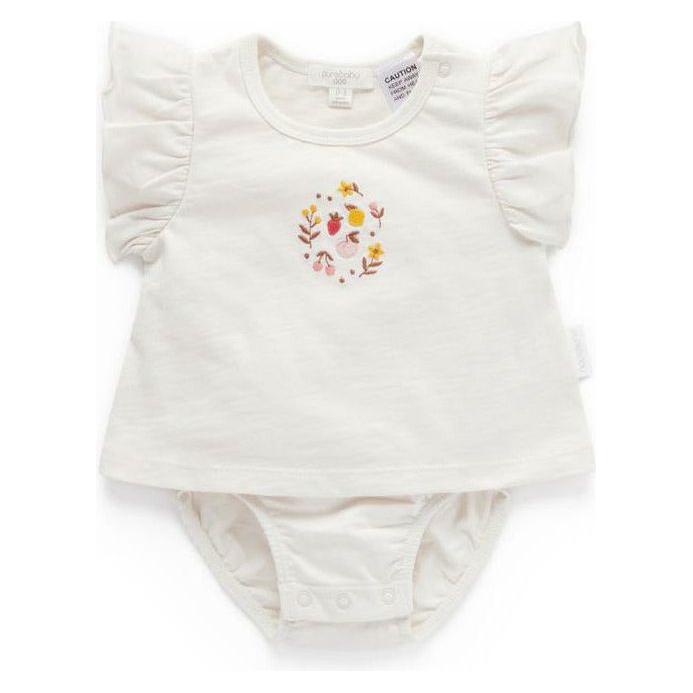 Little Fruits Bodysuit Tee - Cloud