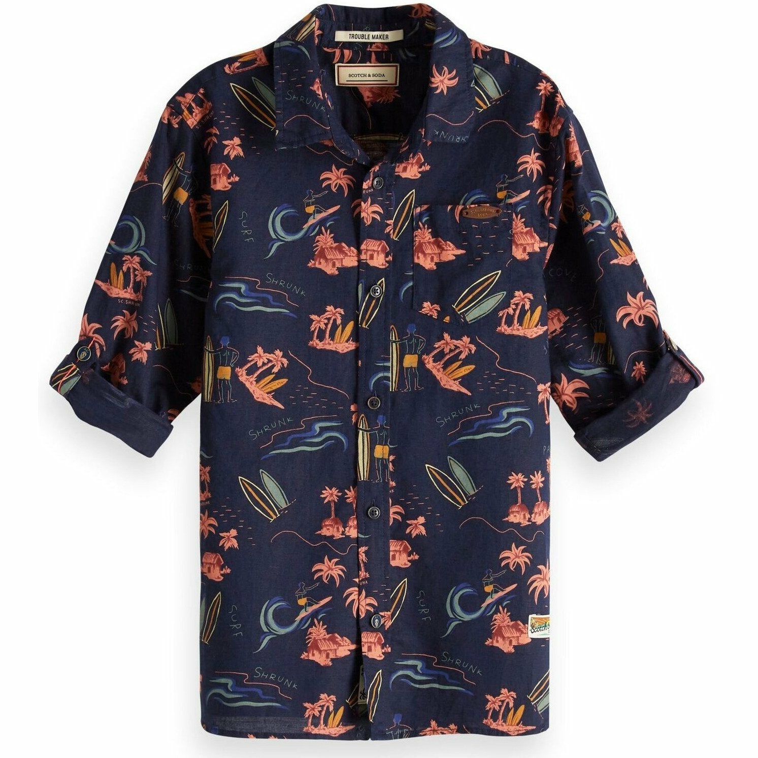 Cotton-Linen Shirt - Surf