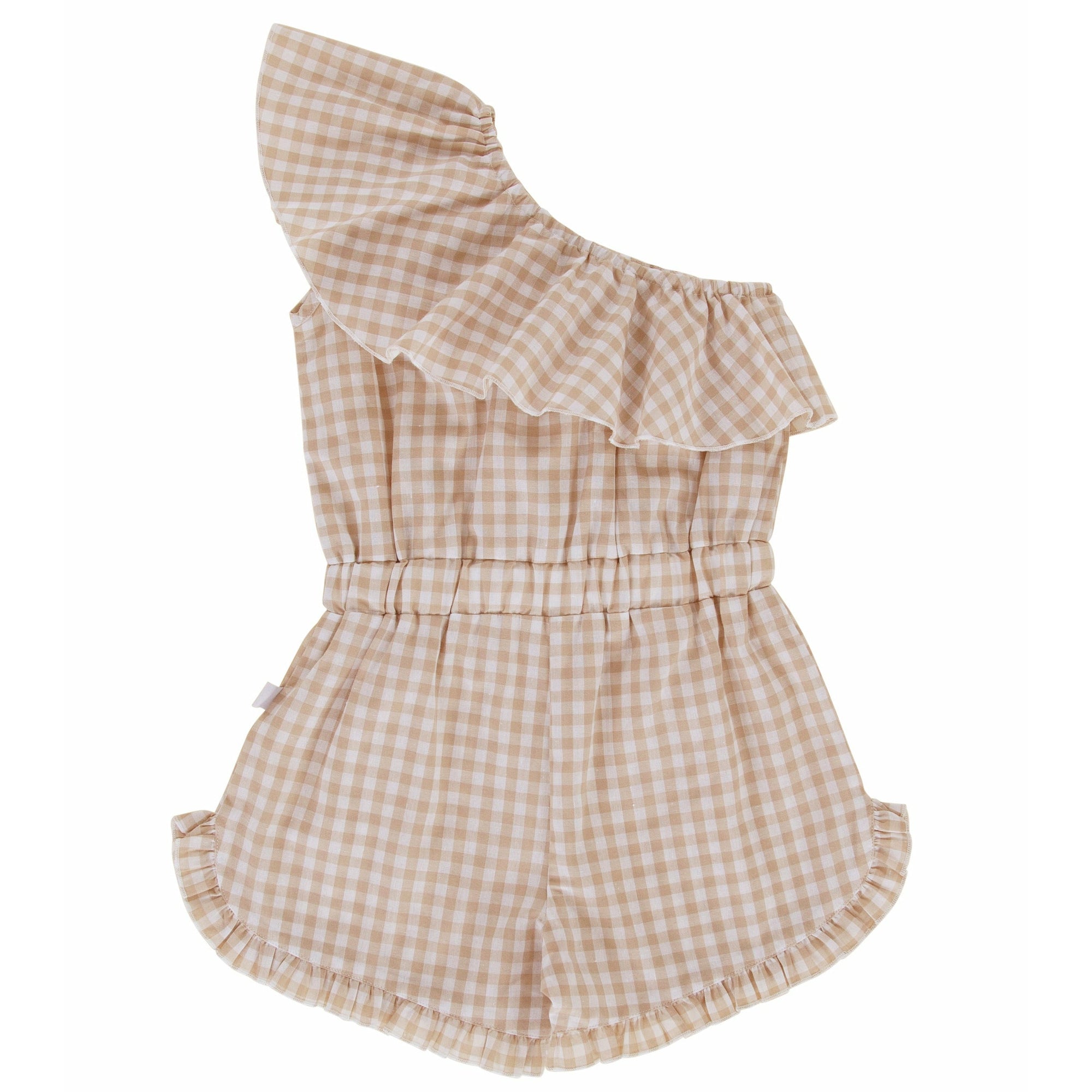 Lucie Jumpsuit - Taupe Gingham