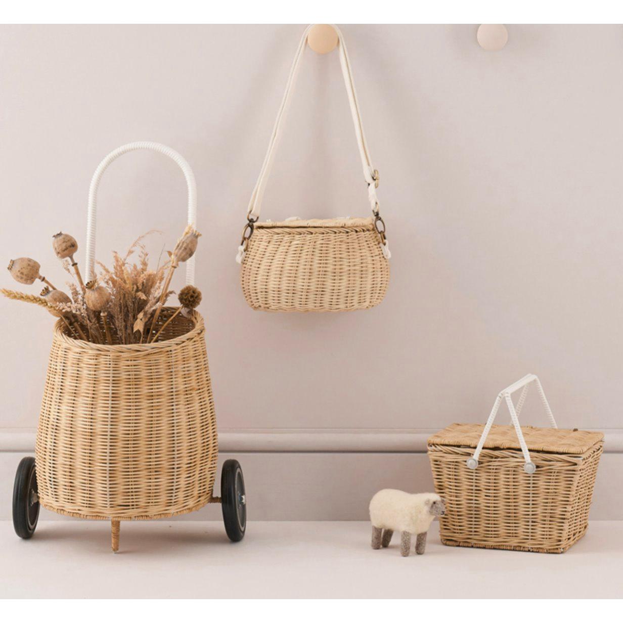Piki Rattan Basket - Straw