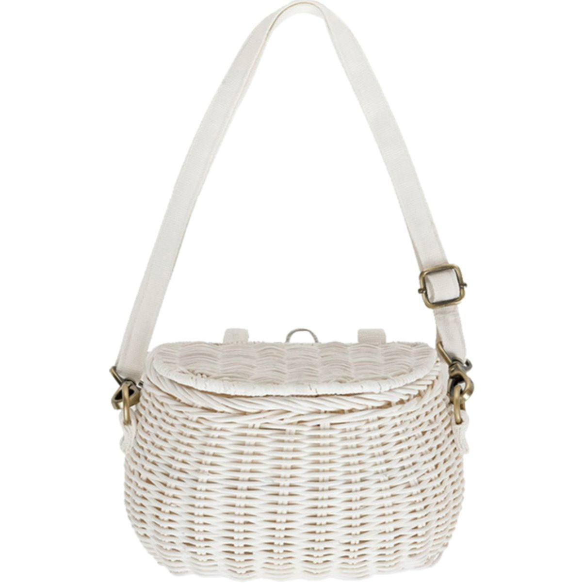Mini Chari Rattan Bag - White