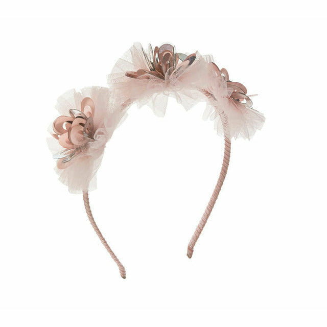 Winter Bloom Headband - Porcelain Pink