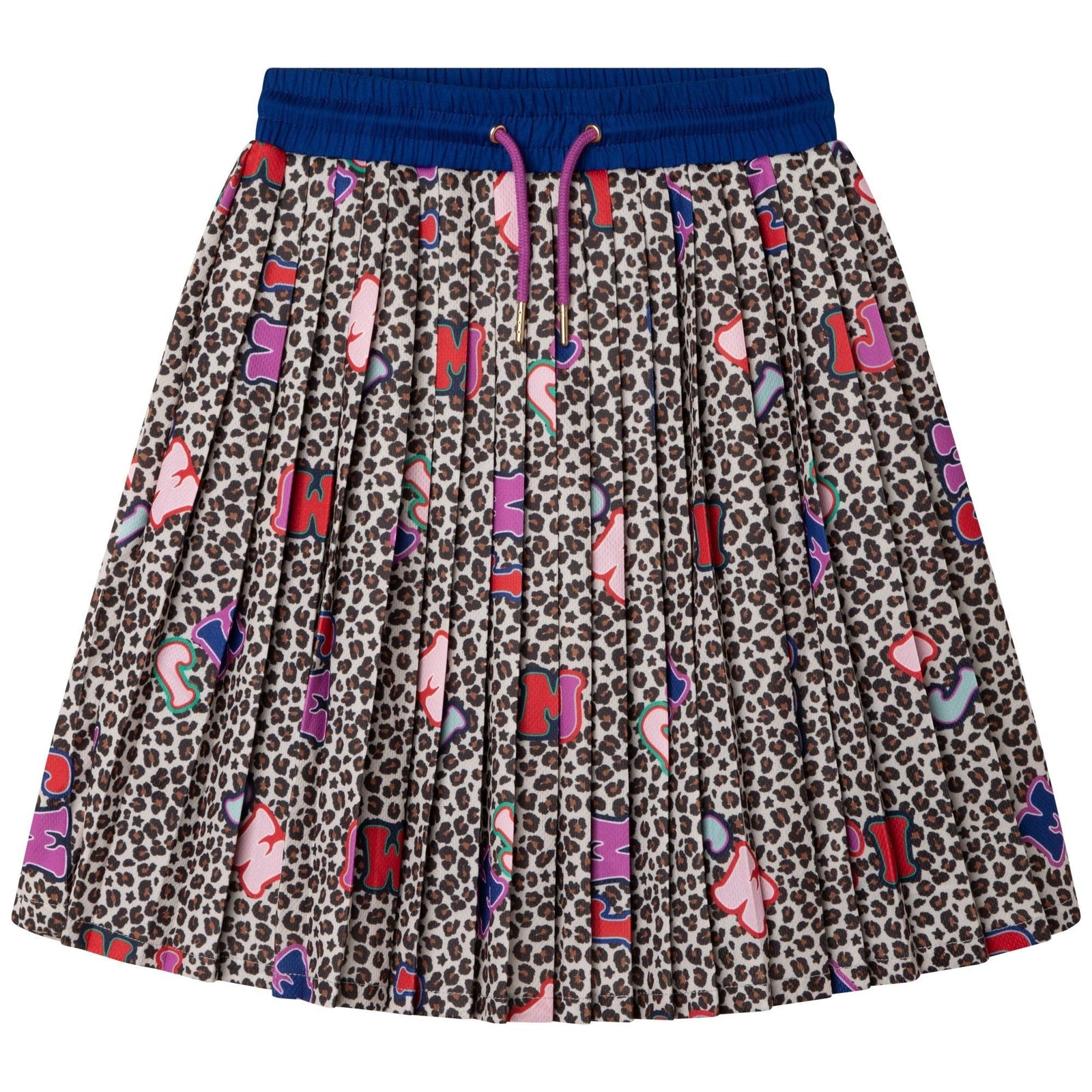 Pleated Printed Skirt - Stone Chocolate