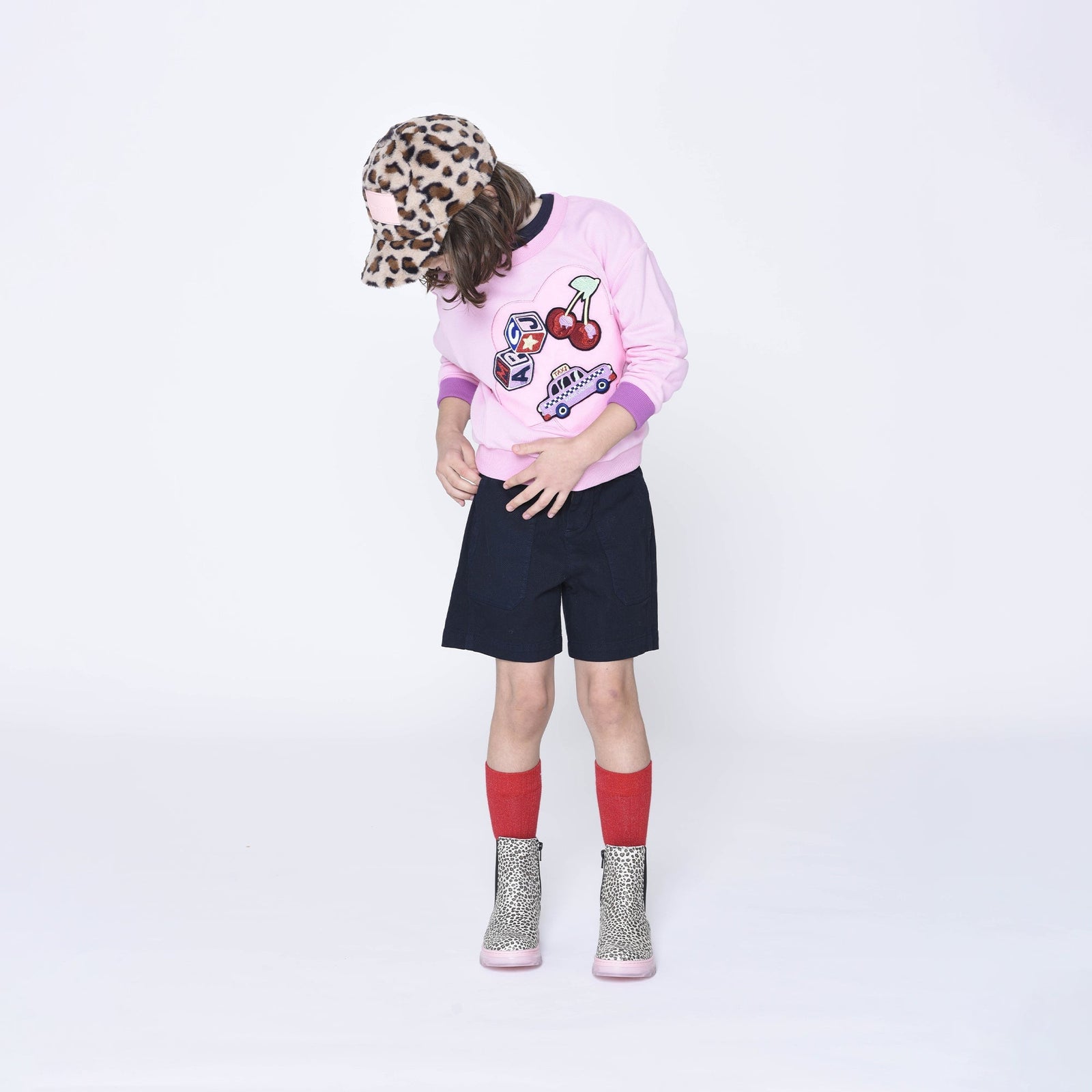 Sweatshirt With Badges - Pink