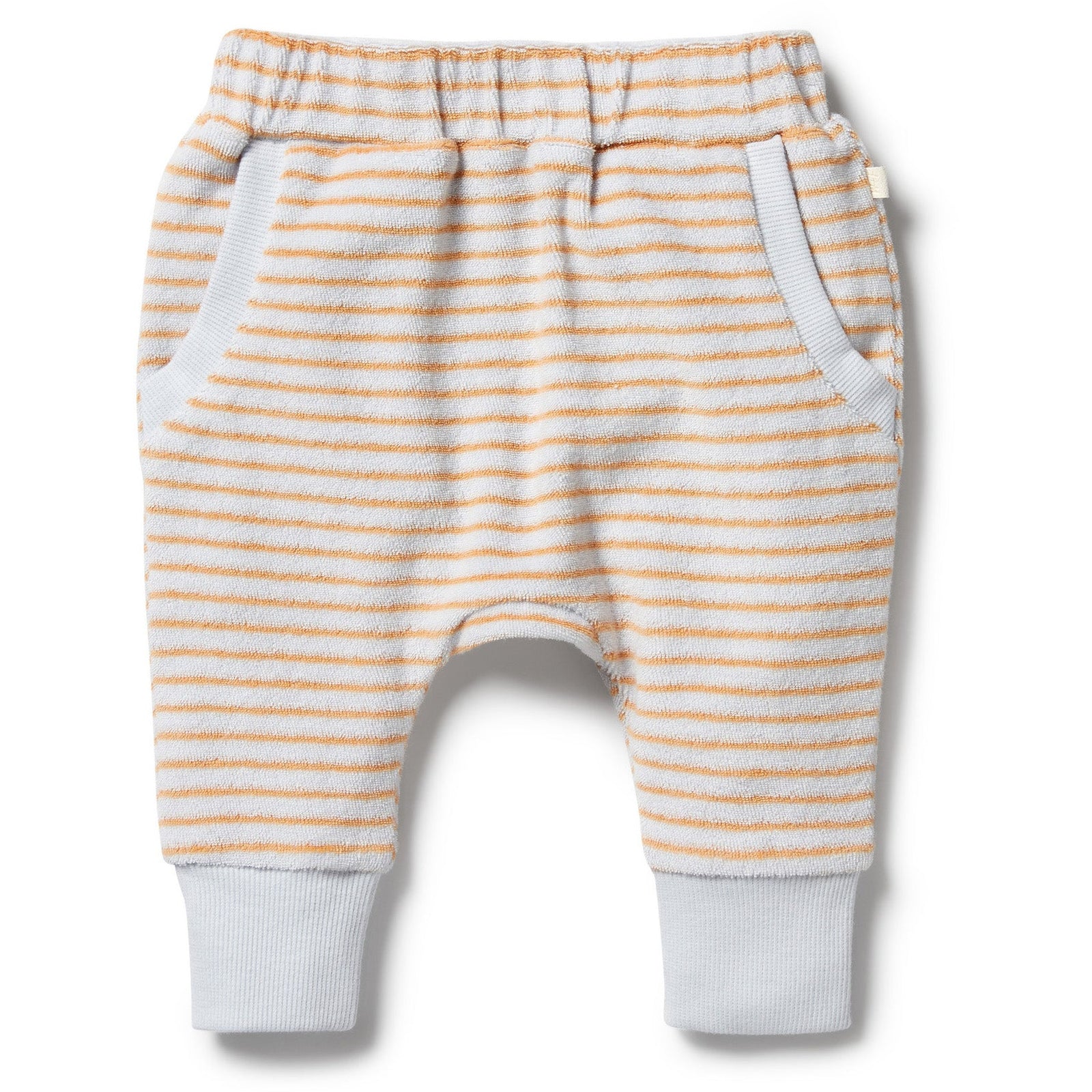 Organic Terry Slouch Pant- Nutmeg Stripe